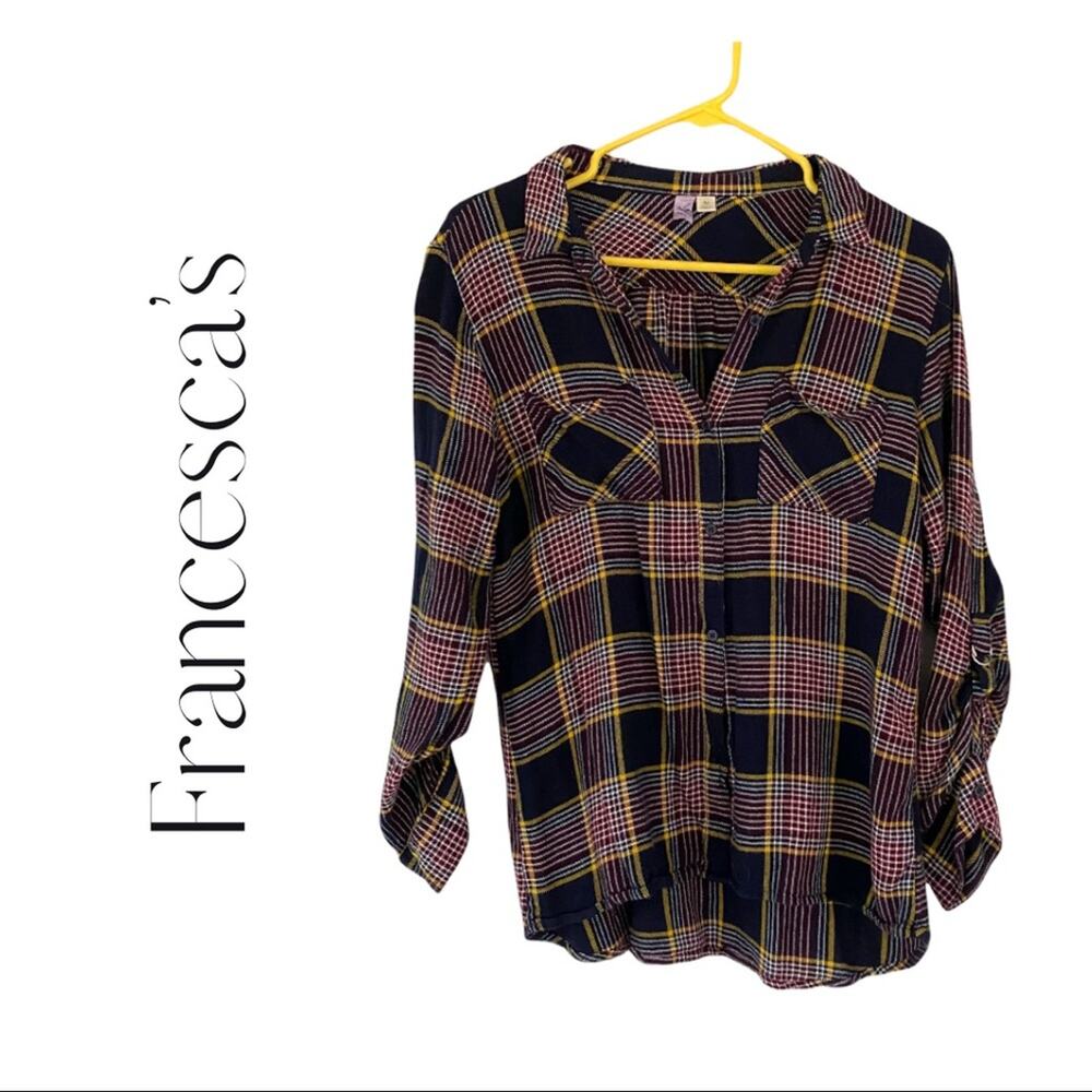 Francesca’s Spring In Tow Flannel Button Down - Picture 10 of 10
